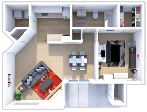 a floor plan of a house with a living room